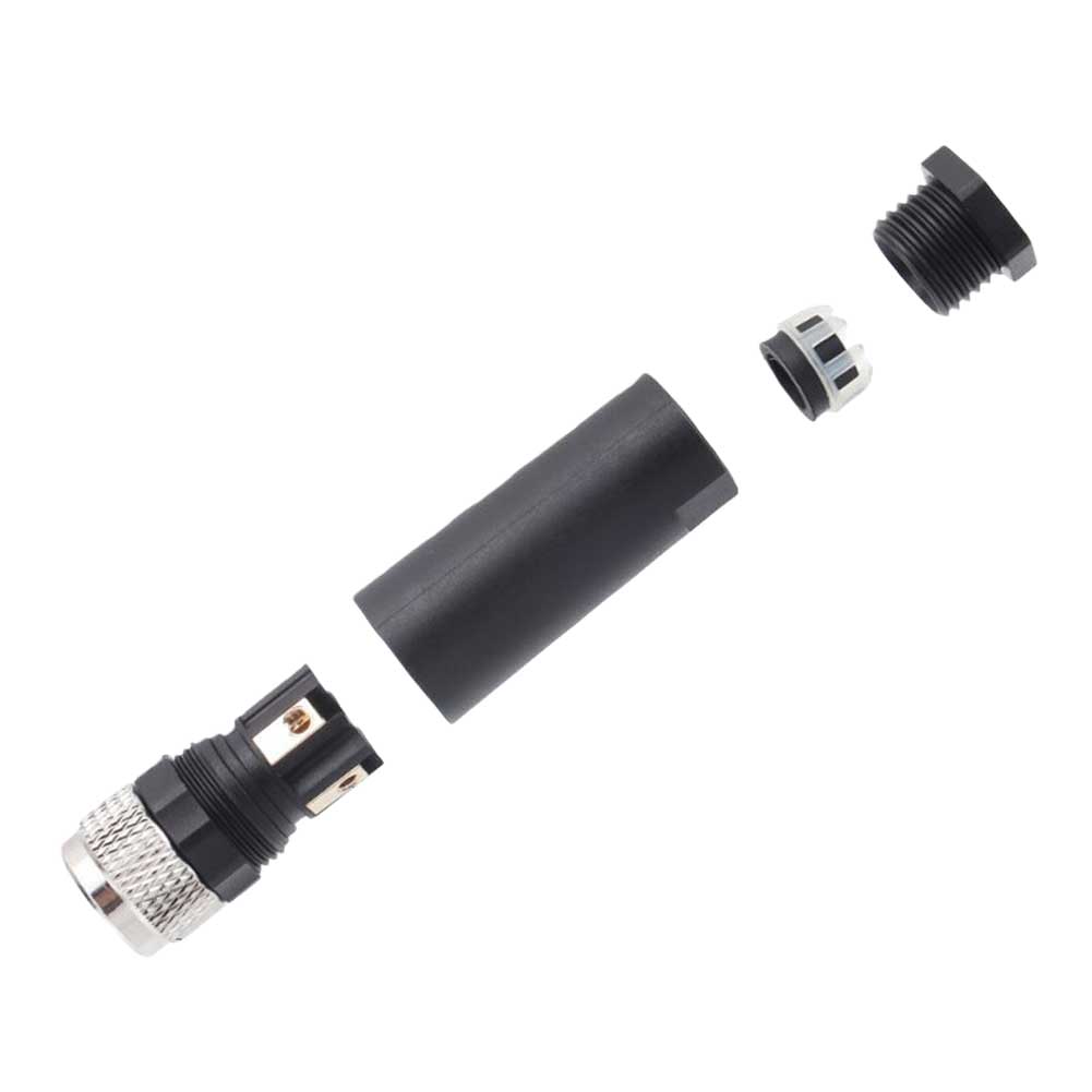 5pcs M8 3 4 pin female aviation connectors designed for reliable For industrial use IP67 waterproof with simple screw assembly