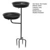 Bird Feeder And Bath Bird Feeder with Four-Prong Stake Outdoor Bird