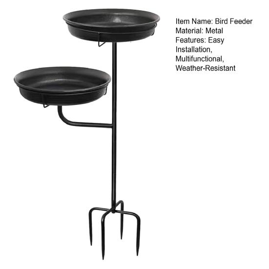 Bird Feeder And Bath Bird Feeder with Four-Prong Stake Outdoor Bird