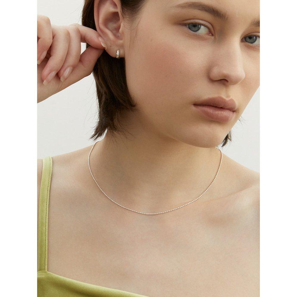 Silver 925 Mini Egg Ball Necklace Lsn54