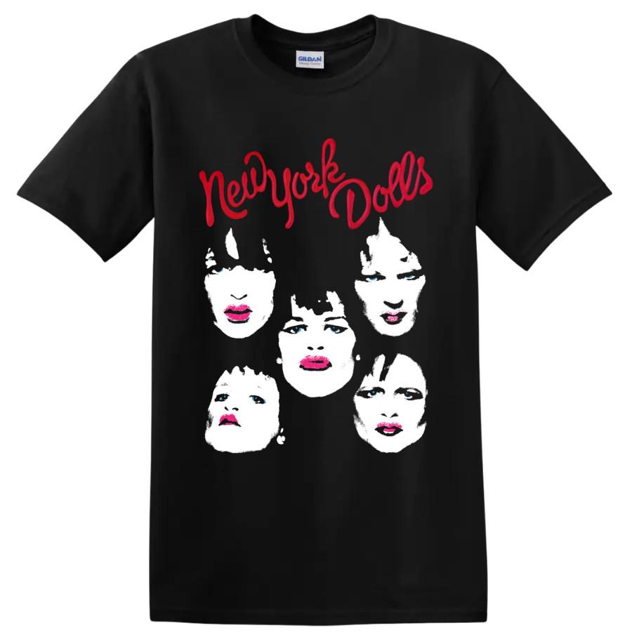 Camiseta de Banda Punk Rock New York Dolls Vintage Música Gráfica Unisex Camiseta de Concierto
