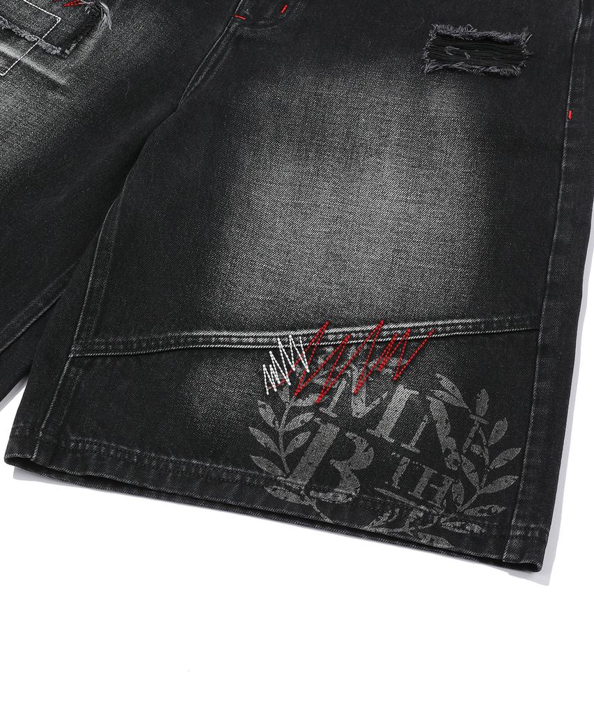 MAINBOOTH Painter Denim Shorts(Black)