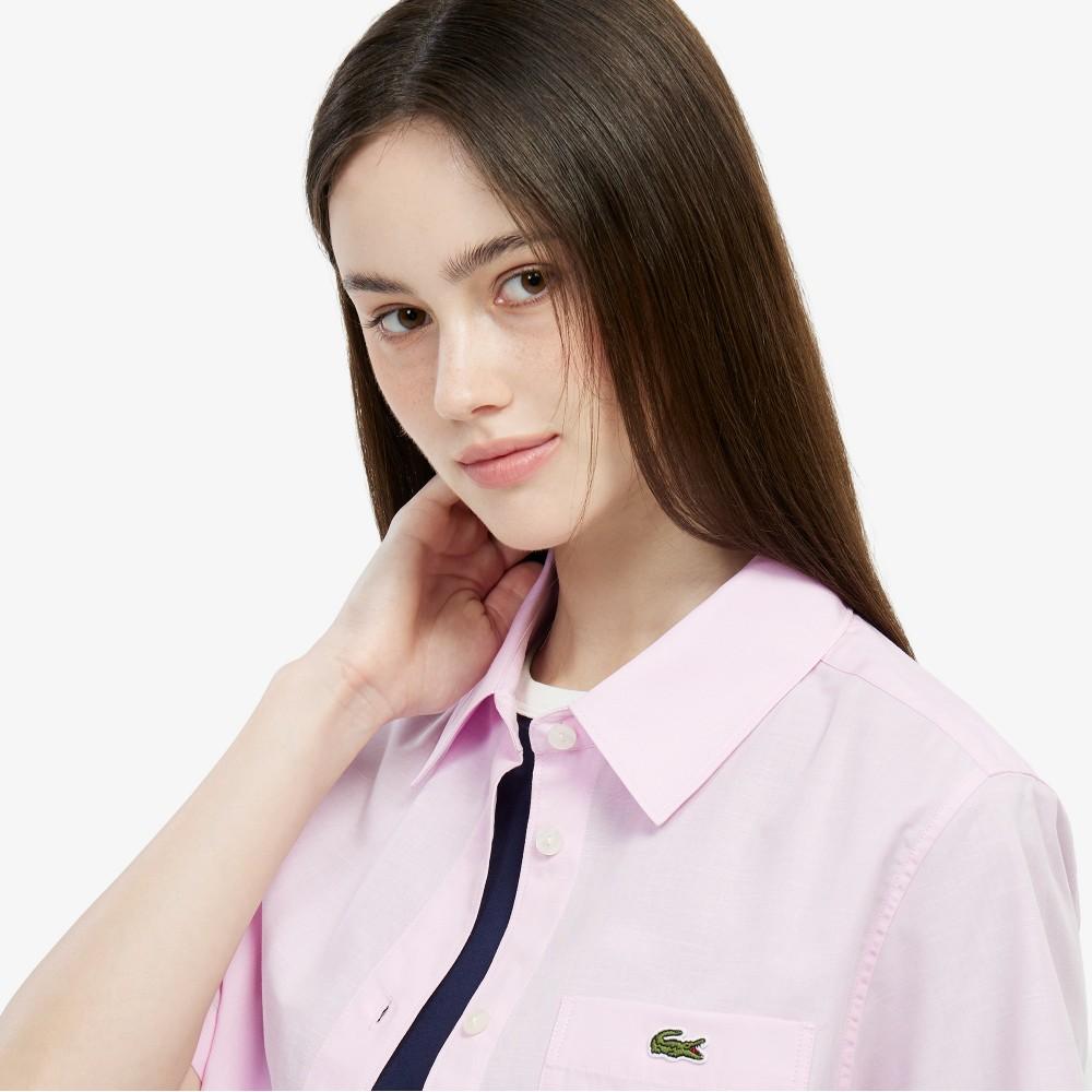 Lacoste Women's JP Cotton Linen Short-Sleeved Shirt CF9479-56GZ4H