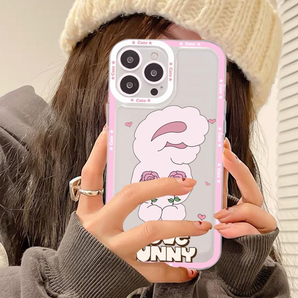 Esther Bunny Phone Case For iPhone 11 12 13 14 Mini Pro Max XR X XS TPU Clear Case For 8 7 6 Plus SE 2020