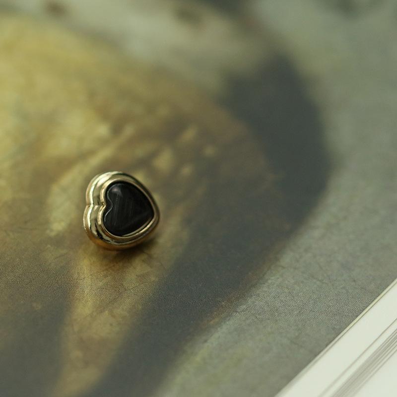 

10pcs Metal Pearlescent Peach Heart Button Women S Clothing Love-Shaped Shirt Sleeve Collar Buckle Knitted Cardigan Cheongsam Decorative Buckle Heart & 12mm