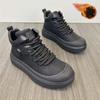 Men's soft elastic winter warm cold padded snow boots thick soles non-slip wear outdoor leisure sports mountaineering cotton boots