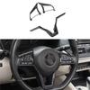 Carbon Fiber Steering Wheel Decoration Cover Frame Trim for Nissan Rogue Altima Sentra Kicks LEAF Versa AccessoriesJAS