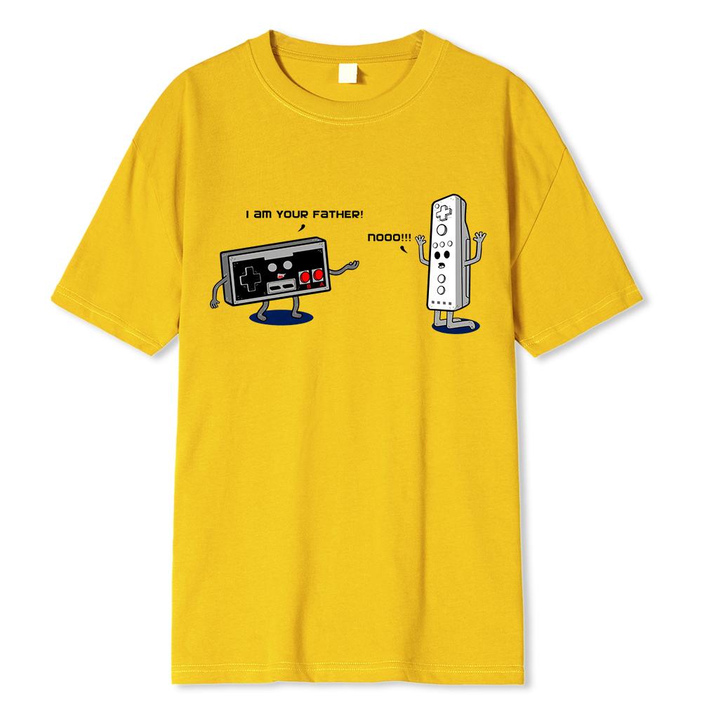 Baumwoll-T-Shirt Ich bin dein Vater Lustiges Vintage-Bedrucktes T-Shirt für Männer Frauen Hochwertiges Baumwoll-T-Shirt 80er 90er Kassette MP3 Griff T-Shirt