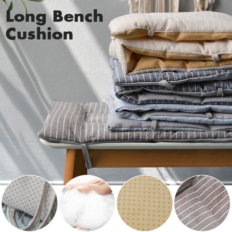 Bench Mat Thickened Padded Stripe Long Bench Cushion Mat Stool Seat Pad Non-slip Garden Indoor and Outdoor Decorative Mat