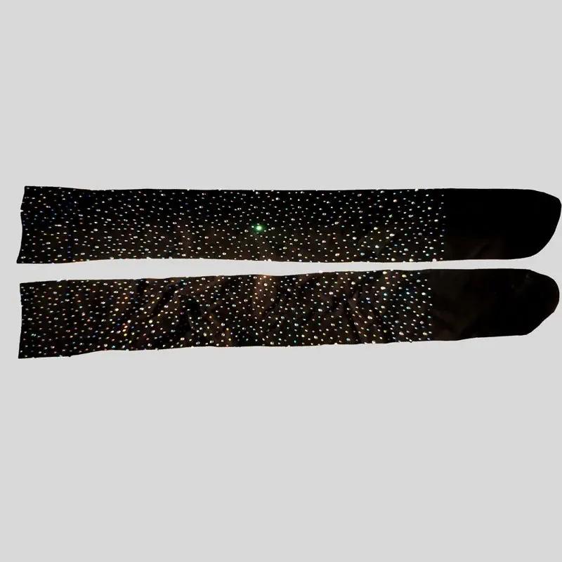 Sexy Rhinestone Long Sock Women Long Sock Thigh High Over The Knee Stockings Sexy Lolita Ladies Girls Warm Knee Socks Summer