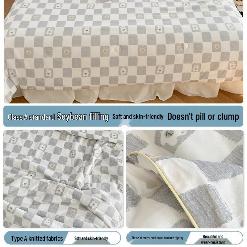 Leichte Baumwoll-Kinderbettdecke - Maschinenwaschbare Sommerdecke