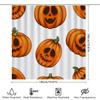 Orange Pumpkin Halloween Shower Curtain Home Decor Waterproof Bathroom Liner Set For Kids Bedroom Decoration Gift