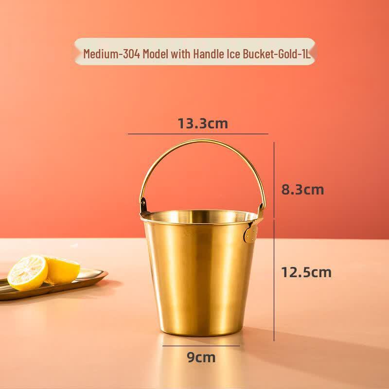 304 Stainless Steel Double-Layer Ice Bucket