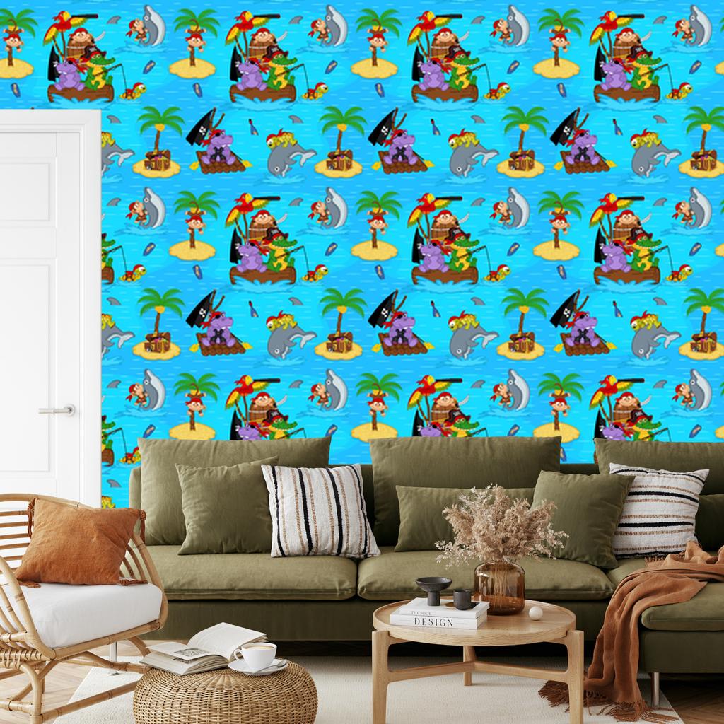 Pirates wallpaper for living room and bedroom 50x1000