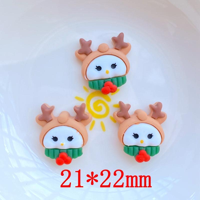 12 Stück Neue Süße Cartoon-Weihnachtsserie Flache Rückseite Harz-Cabochons Scrapbooking DIY Schmuck Handwerk Dekoration Zubehör