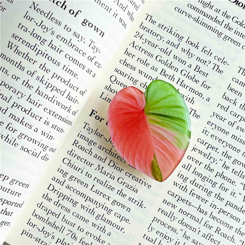 Japanese Korean Fresh Leaf Resin Airbag Holder - Retractable Folding Phone Stand