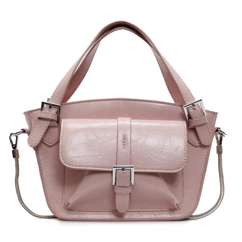 

2025 spring super fire Korean version niche hand design bucket bag advanced texture foreign style versatile messenger women s bag розовый