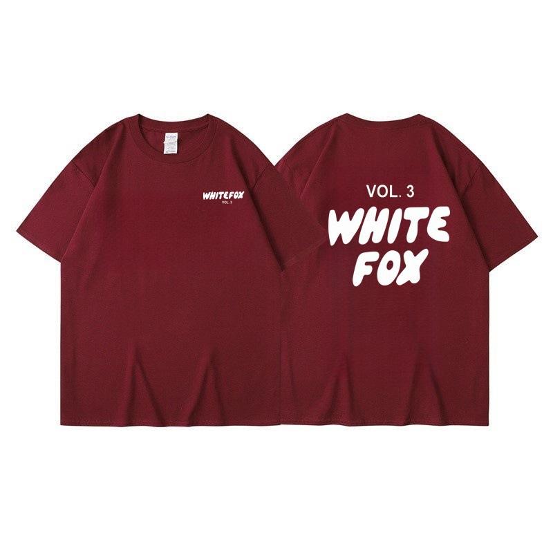 Men's Women's Summer Comfortable Casual White Fox Letter Solid Color Printed T-shirt-Soft Fabric Summer Relaxed Fit Clothing