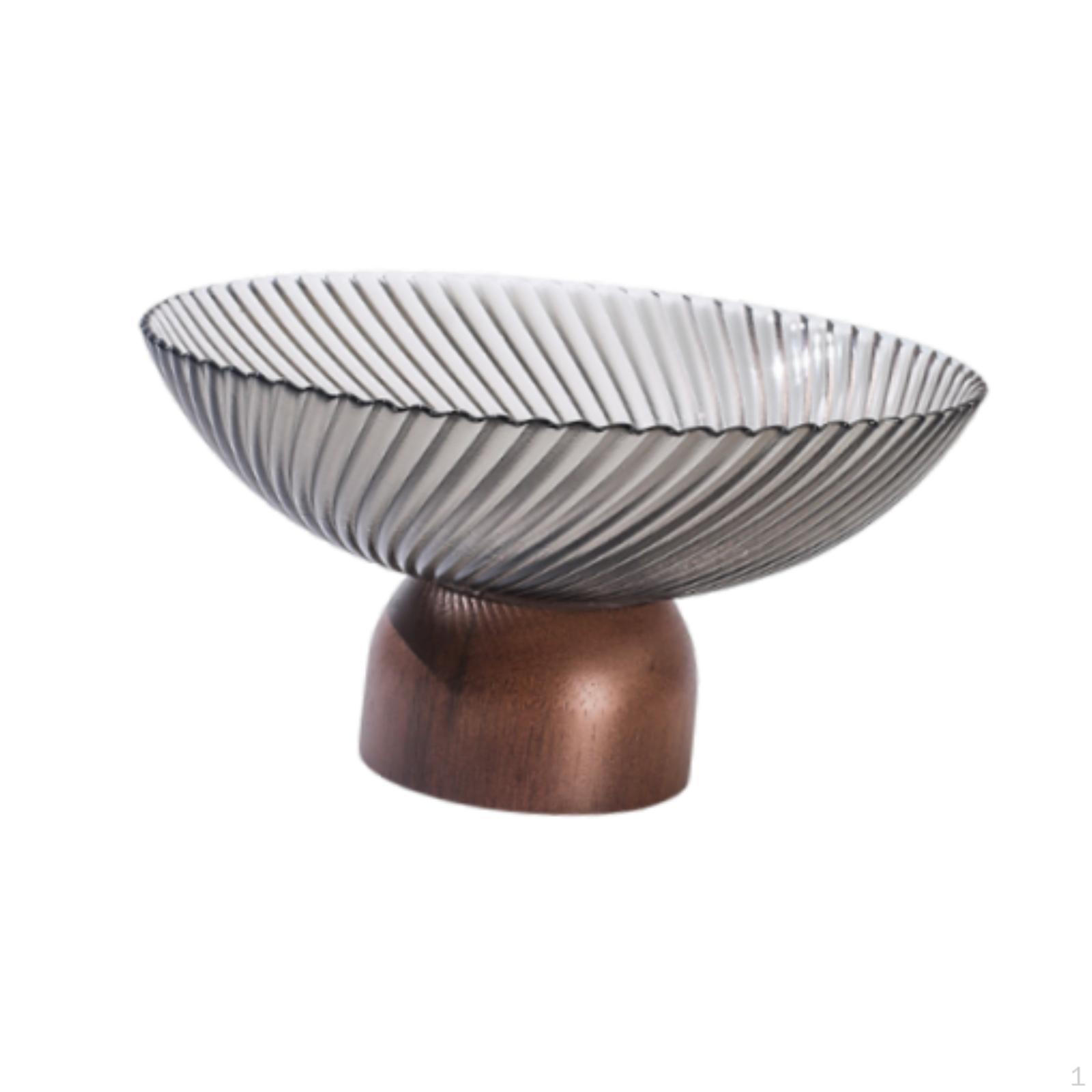 

Декоративная подставка для миски, держатель для блюд, деревянная основа, модный декор, высокая ножка, поднос для фруктов серый