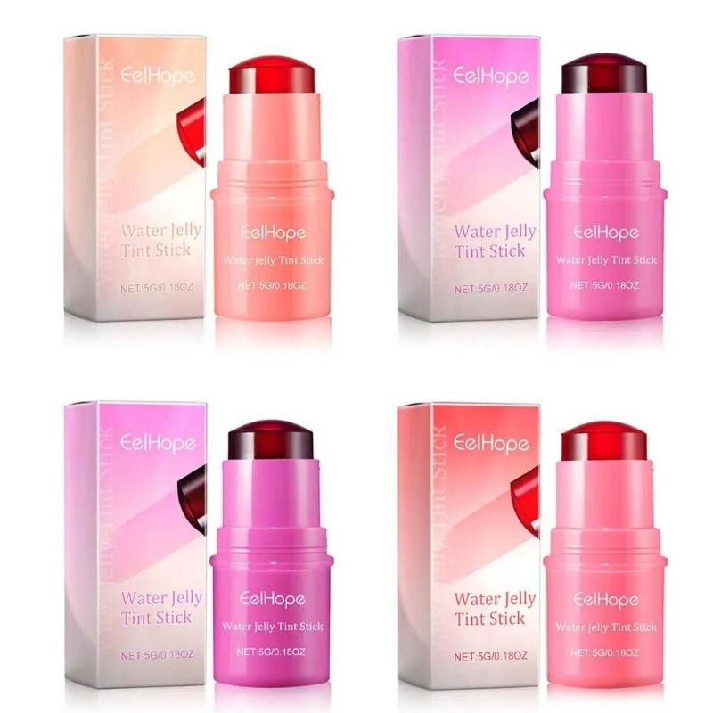 Cheek Lip Tinted Moistured Blush Stick Eyes Cheek Lip Brighten Cream Water Jelly Tint Stick Matte Contour Makeup