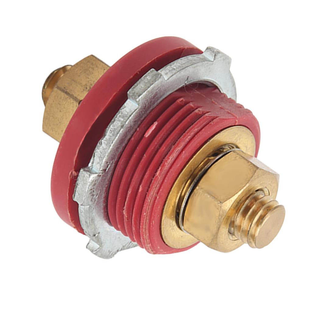 3 8in Battery Terminal Connector Thru Stud 250A Battery Charger Post for Car RV Boat Yacht Red (Positive)