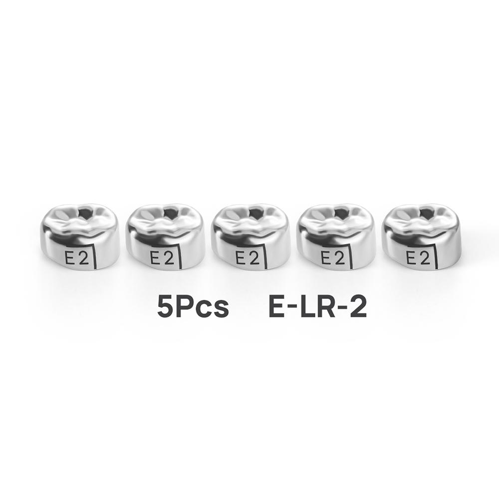 5Pcs Dental Crowns Preformed Metal Crown Stainless Steel Temporary Crowns Dentistry Orthodontic Material Therapy Tools