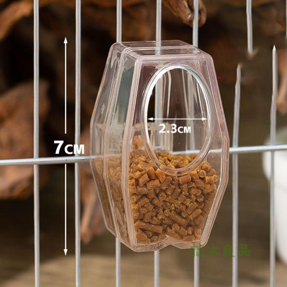 Wandbehang Vogelfutterbecher Transparent Abnehmbar Papageien Futterspender Tränke Kunststoff Spritzschutz Vogel Wassernapf