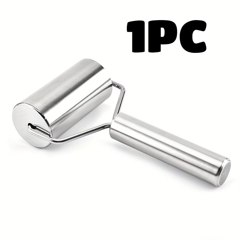 2pc Rolling Pin Stainless Steel Non Stick Smooth Dough Pastry Roller for Baking Pizza Pie Pastries Pasta Cookie Home Baking Tool