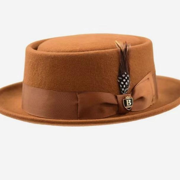 Pentru producătorii de pălării din lână, pălării decorative porc piețe cu panglică, pălării din pâslă din lână pură