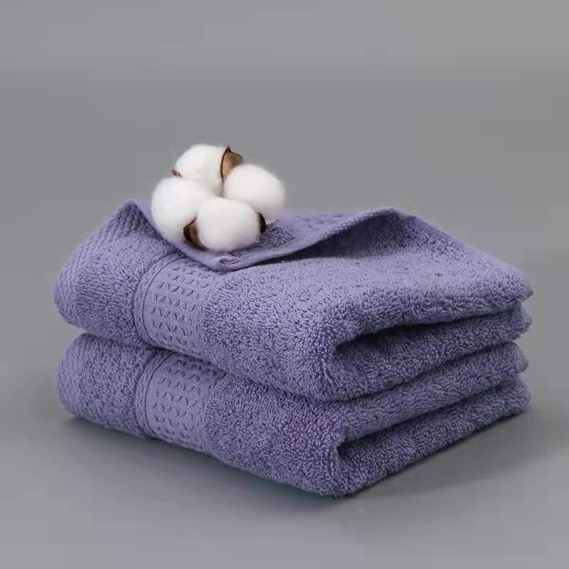 Towel cotton grid satin file household pure cotton plain face towel combed long-staple cotton towel supply