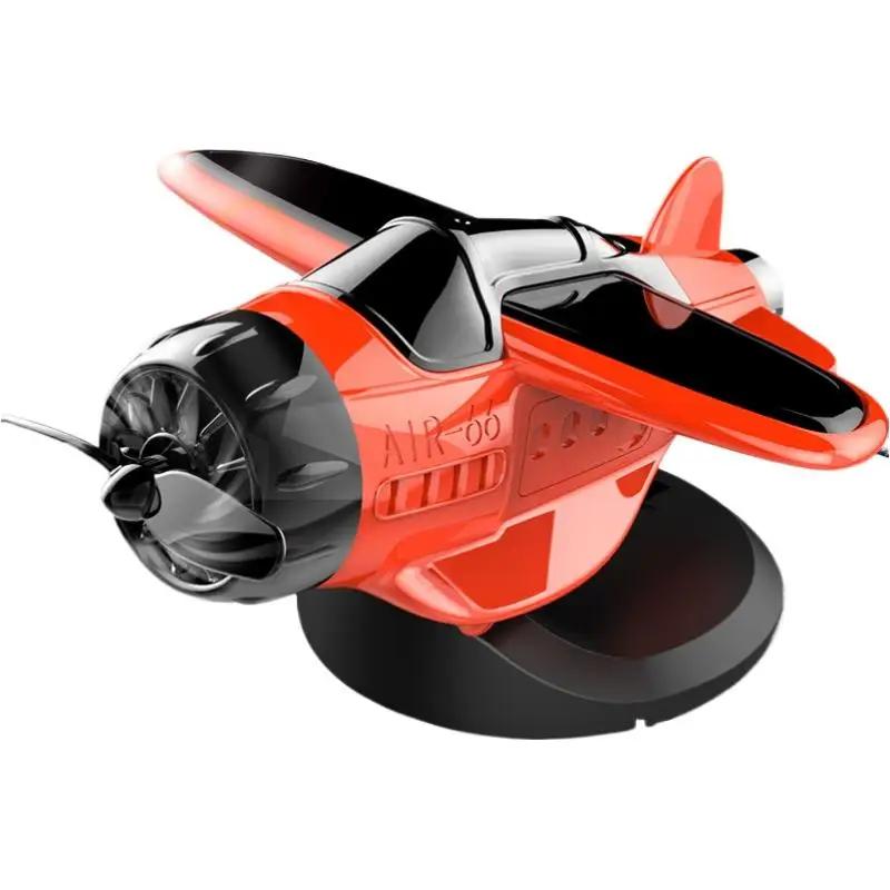 360° Car Solar Airplane Ornaments Car Center Powered Aircraft Interior Decor Ornaments Accessories Car Console A5t3