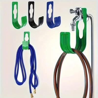 Household Wall-Mounted Garden Telescopic Hose Holder, Outdoor Faucet Hook