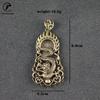 2021 New Style Antique Copper Chinese Dragon Pendant Necklace Animal Lucky Blessing Chinese Characters FU New Year Present