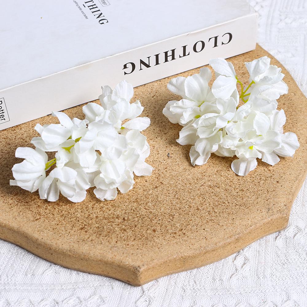 Künstliche Hortensienblüten mit verbrannten Rändern: Seide DIY Antiker Stil Hanfu Kopfschmuck Zubehör