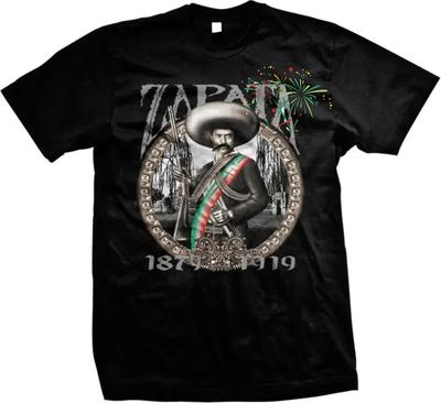 Mexican Leader Revolution Hero Emiliano Zapata Salazar TShirt 100 Cotton ONeck Short Sleeve Casual Unisexs Tshirt Size S3XL