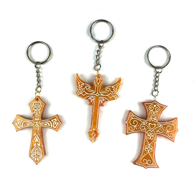 Handmade Jewelry Pendant Resin Casting Mold Tool Religious Theme Keychain Crystal Resin Mold DIY Crafts UV Epoxy