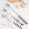 Stainless Steel Handheld Egg Beater With Rotating Whisk For Baking And Cooking
