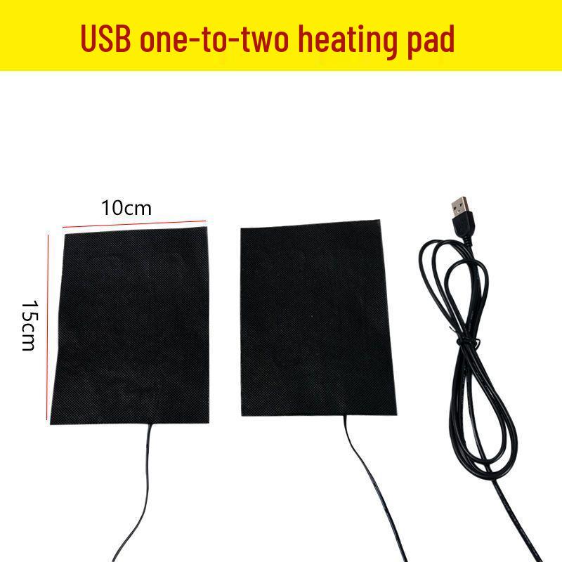USB Heated Clothing: DIY 5-in-1 Carbon Fiber Heating Pads with Three-Level Temperature Control, Waterproof Electric Heating Film (5V)