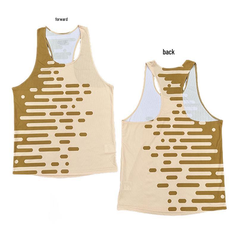 Men's Track and Field Quick-Dry Racerback Vest - Ideal for Training, Running, and Competitions, Available In Long/Short Distance Styles.
