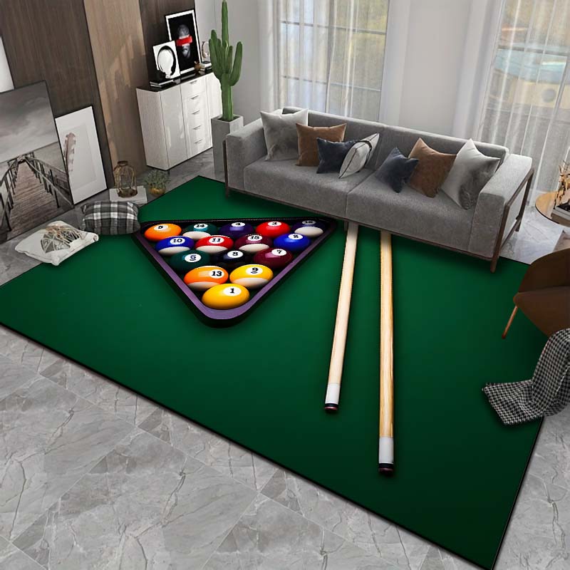 HD Billiards Rug Carpets for Bedroom Living Room Sofa Door Mat Dressing Room Rugs Large Size Machine Washable