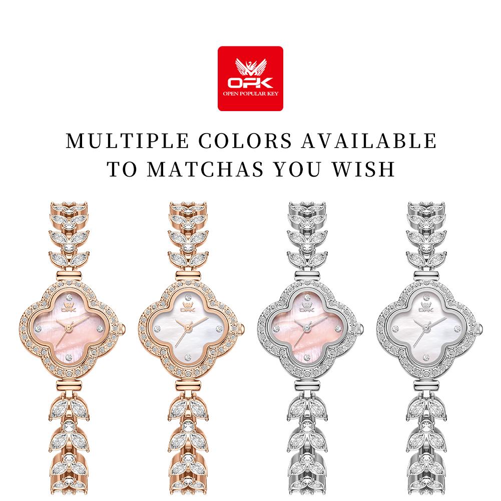 OPK 6049 Bracelet Style Flower Dial Women's Quartz Watch