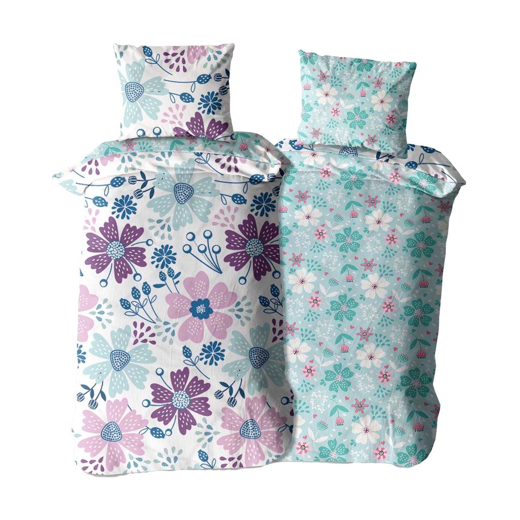 K Collection Rotary Floral Panelled Duvet Set