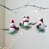 Foam Simulated Foam Bird Cloth Plush Christmas Tree Decoration Lightweight Red White Hanging Bird Christmas Decoration