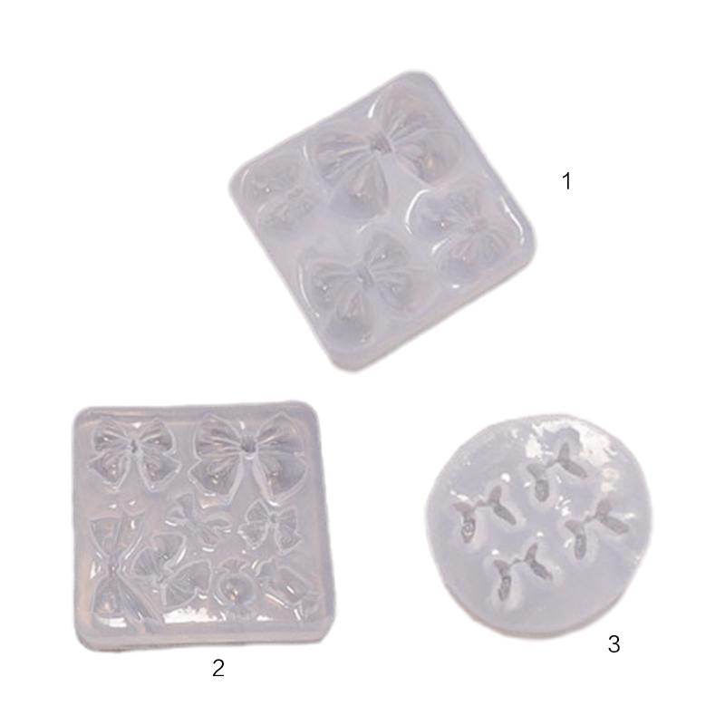 DIY Bowknot Hairpin Keychain Silicone Epoxy Mold DIY Pendant Ornament Jewelry Crafting Mould for Valentine Love Gift