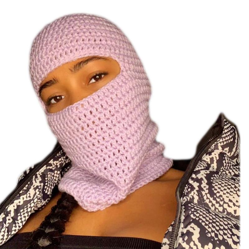 Rainbow Striped Balaclava Halloween Balaclava Knit Balaclava Hooded Hat Scarf Unisex Winter Scarf Wind-proof