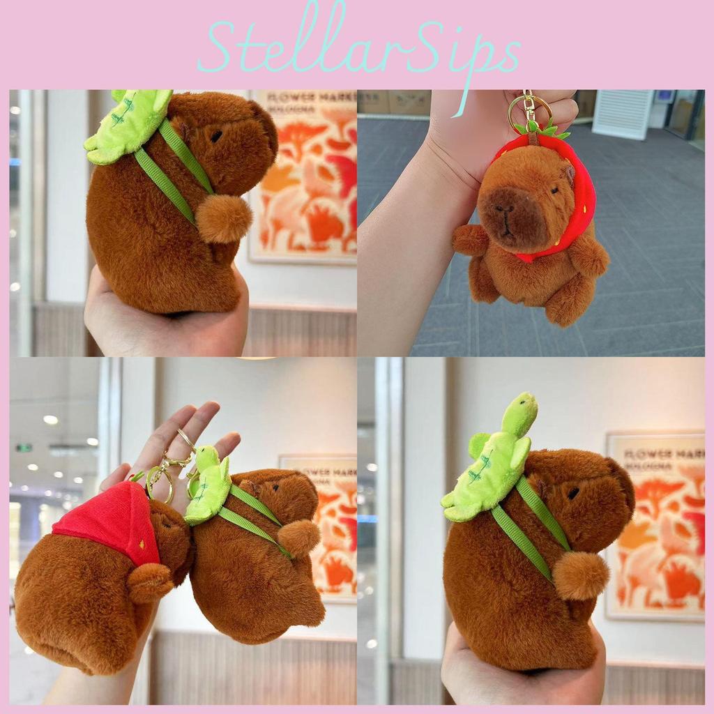 Adorable Plush Capybara Keychain Cute Cartoon Style Keyring For All Occasions