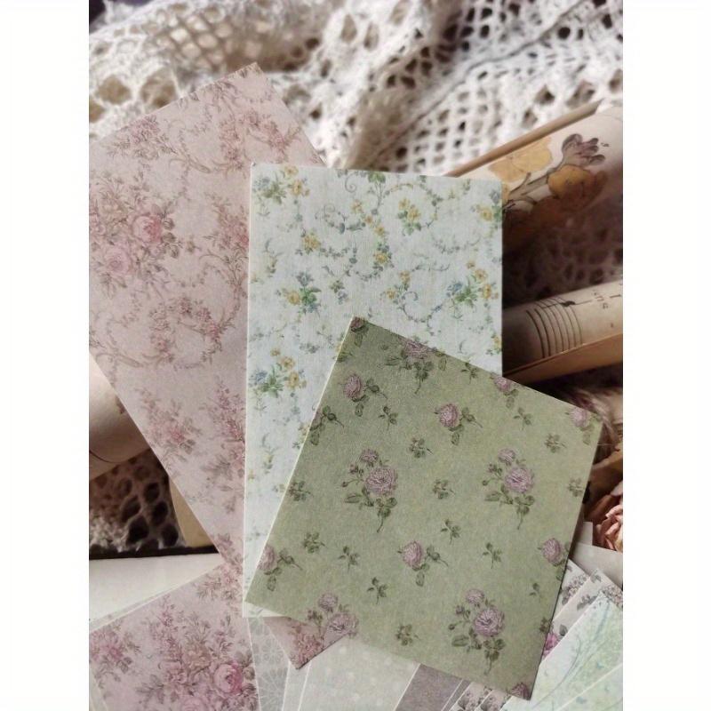 60pcs Floral Pattern Material Paper Back To School