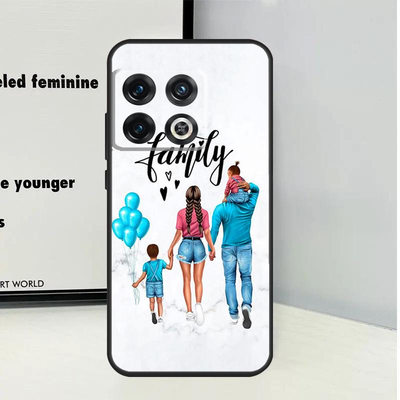 Baby Mother Brown Girl Family For OnePlus Nord CE 5 2 3 4 Lite N20 N30 Case For OnePlus 15 13 12 11 10 Pro 10T 12R 13R 13T