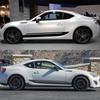 2PCS Car Side Door Body Stickers Racing Stripe Style  Vinyl Decals For Subaru BRZ STI Toyota 86 GT86 GR86 Car Decor Accessories
