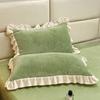 Winter Milk Velvet Pillowcase Thickened Pair Set 48x74 Lace Solid Color Women's Pillowcase